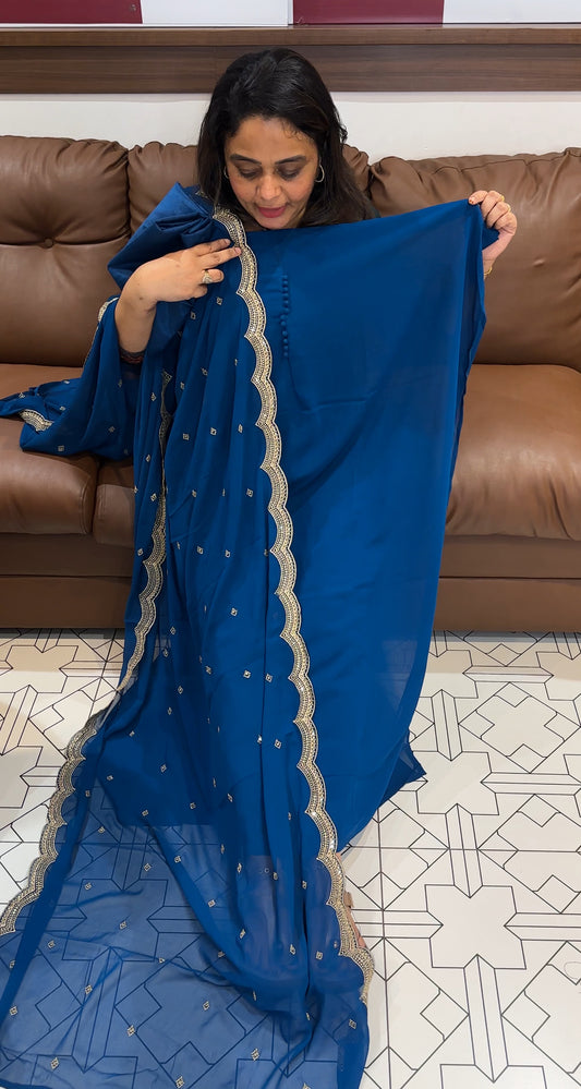 FAUX GEORGETTE UNSTITCHED SALWAR SUITS - IHA 26268