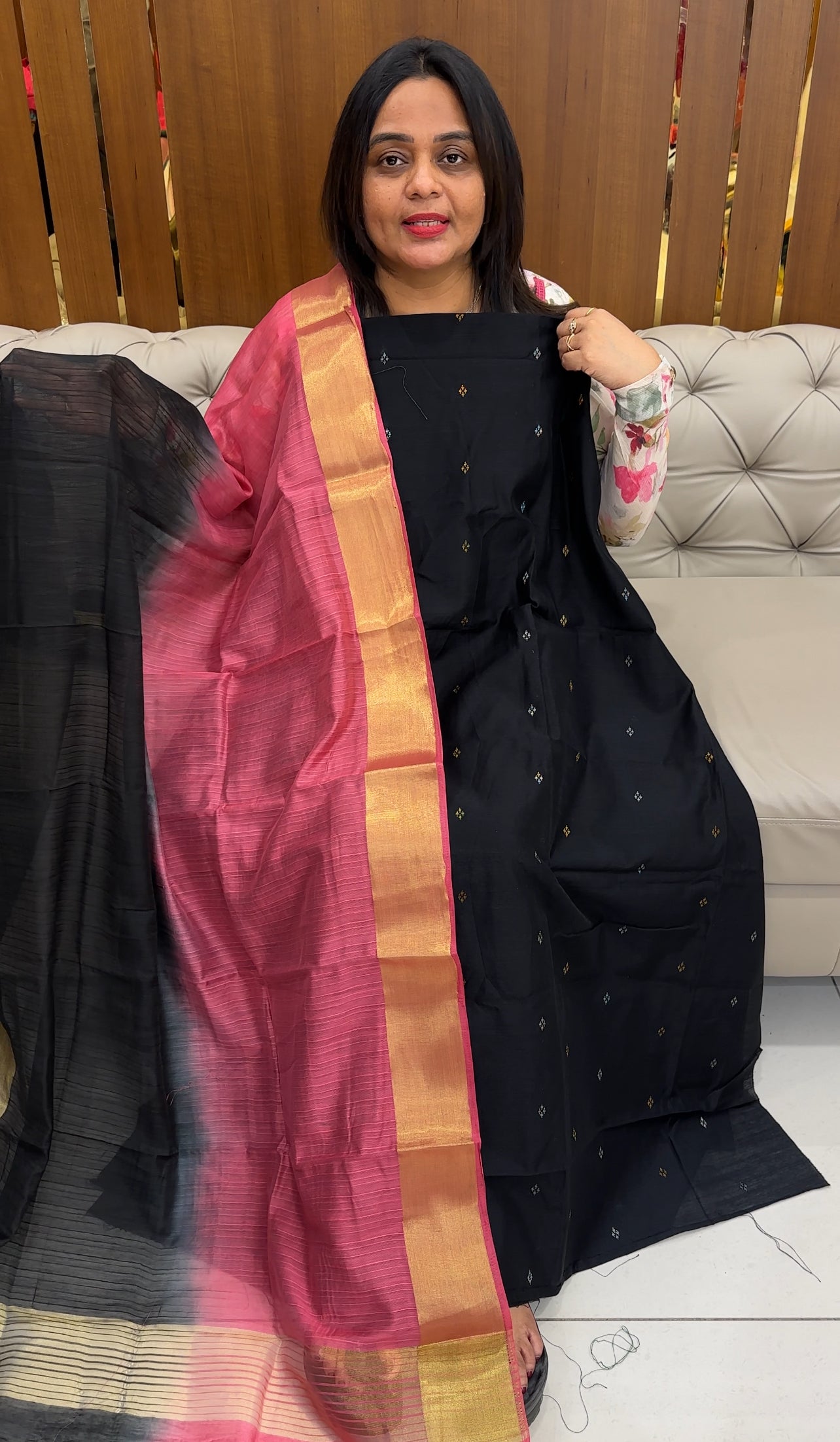 SILK COTTON UNSTITCHED SALWAR SUITS - IHA 26078