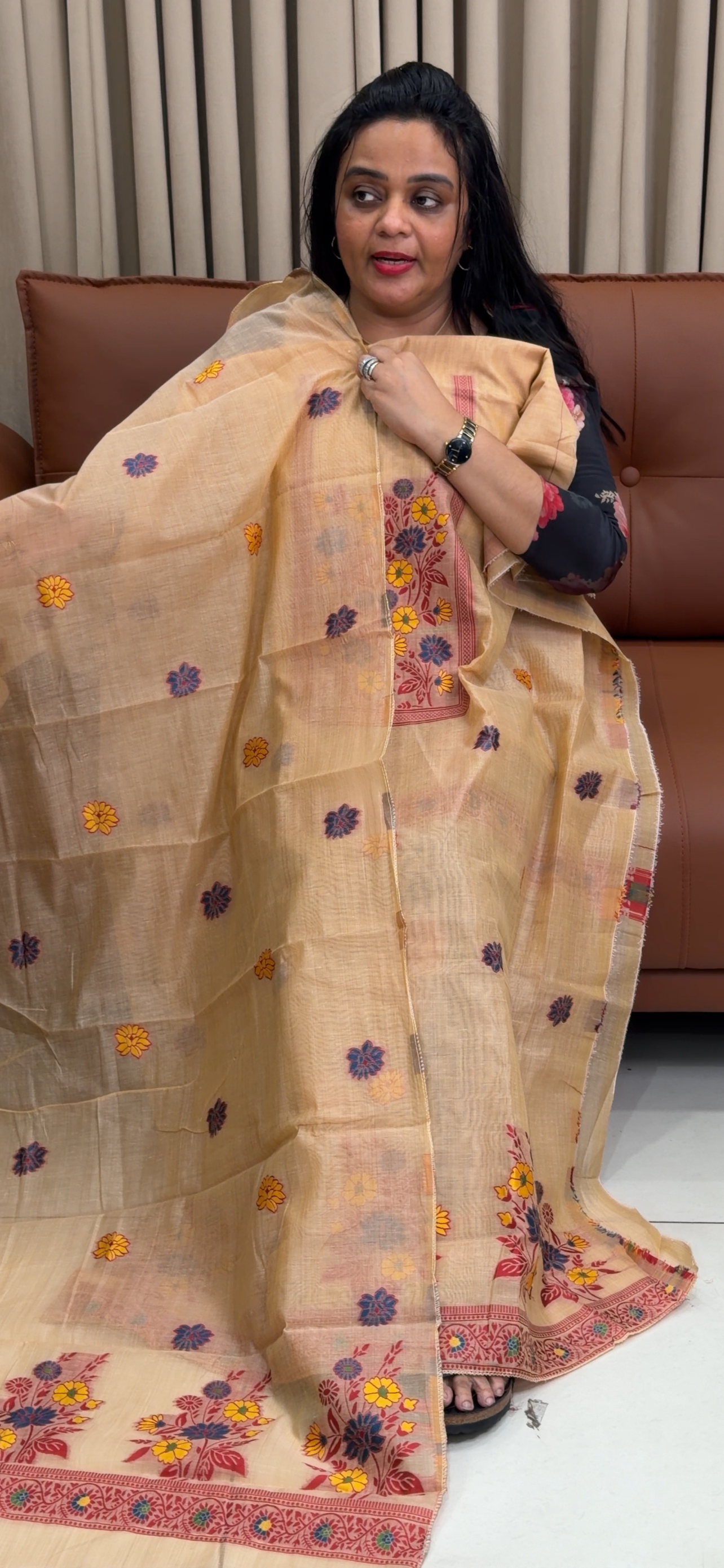 JAMDANI UNSTITCHED SALWAR SUITS - IHA 34908