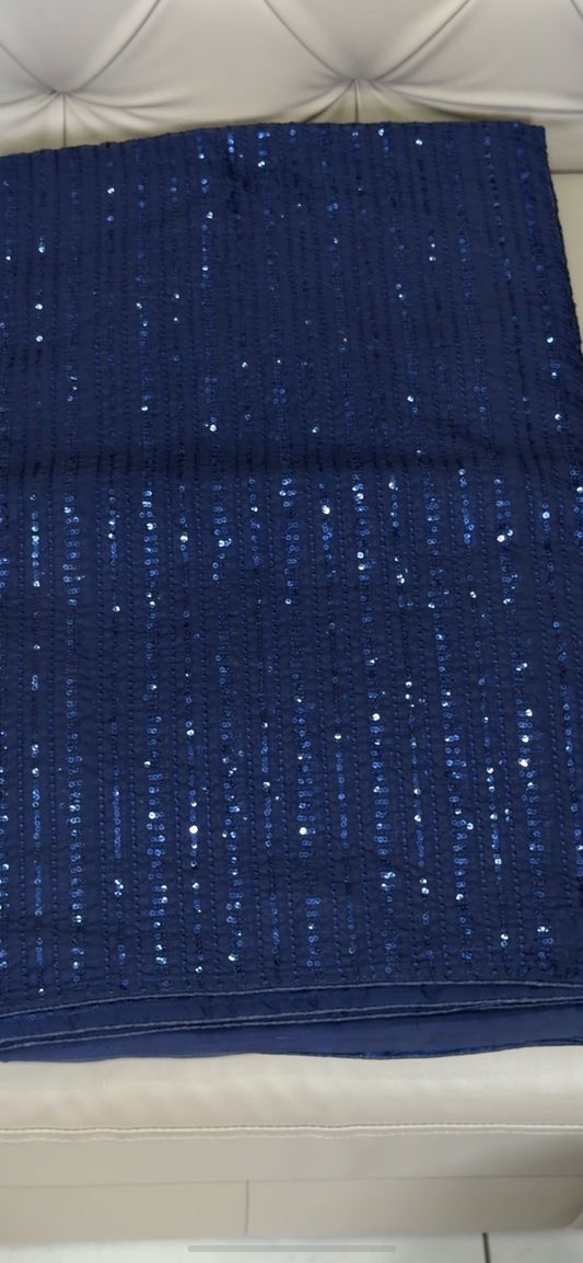 NYLON ORGANZA SAREES - IHA 28855