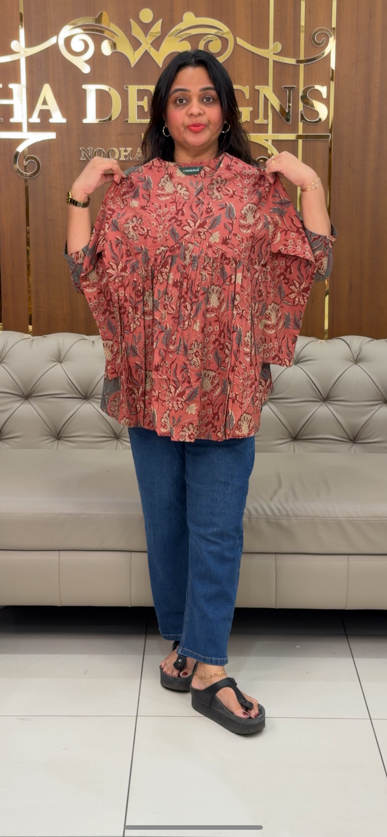 PRINTED COTTON SHORT TOPS - IHA 28910