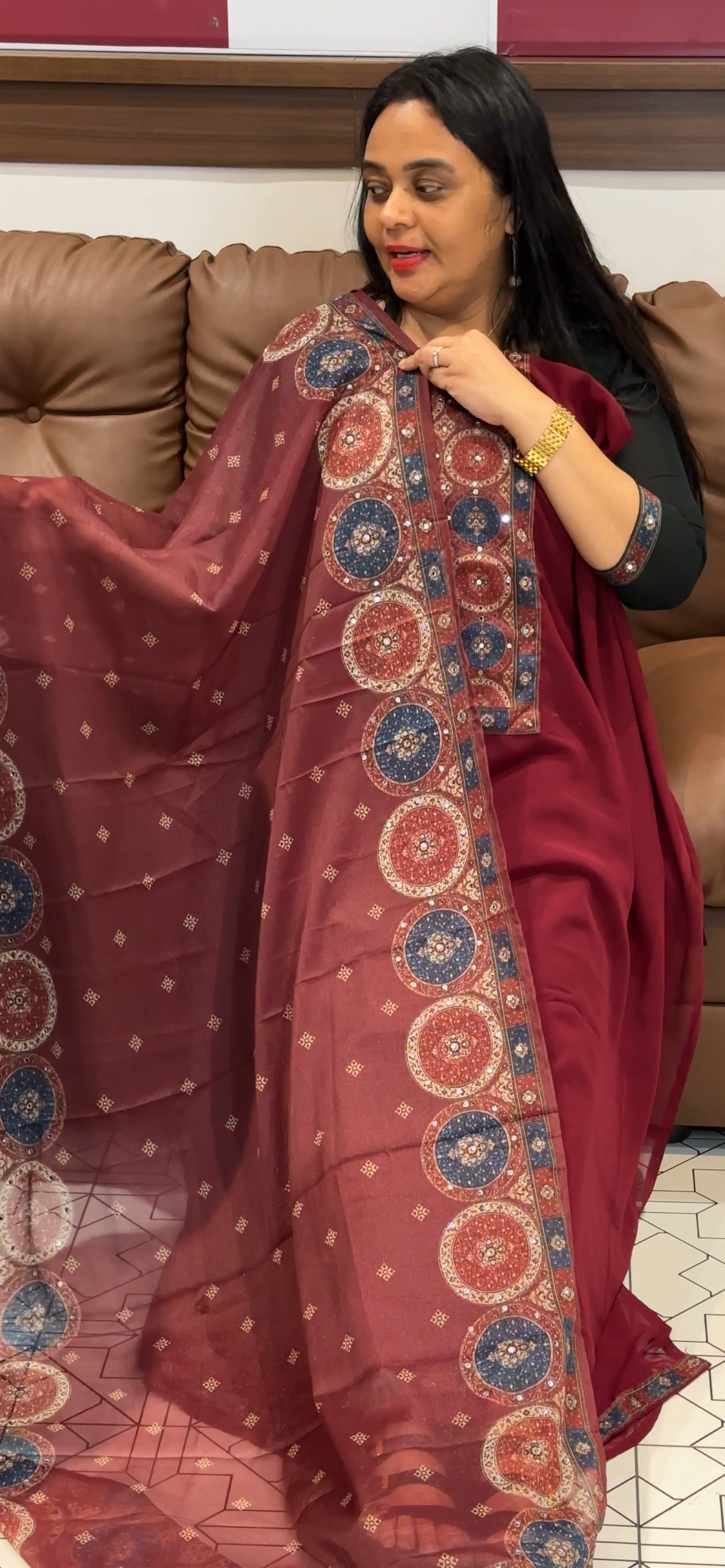 GEORGETTE UNSTTCHED SALWAR SUITS - IHA 35510