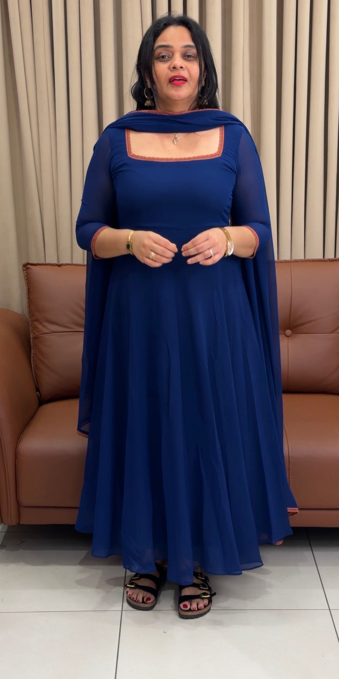 IHA'S IN-HOUSE GEORGETTE TOP AND DUPATTA - IHA 34500