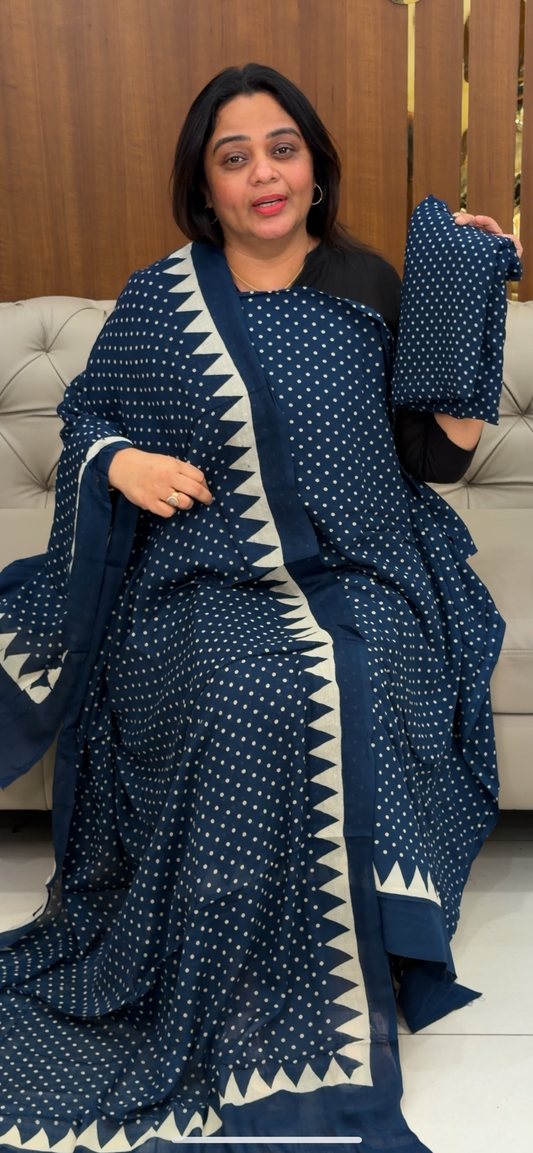 COTTON UNSTITCHED SALWAR SUITS - IHA 29179