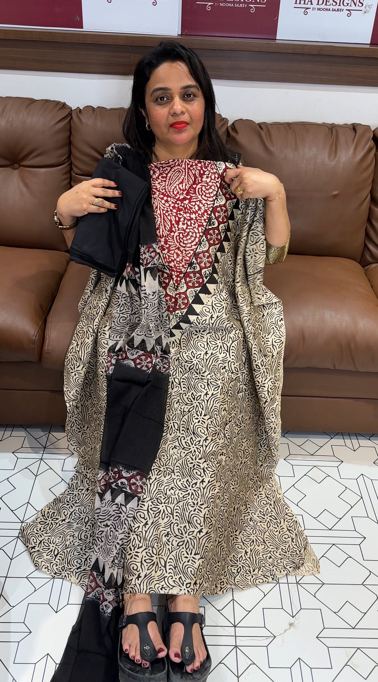 MODAL CHANDERI UNSTITCHED SALWAR SUITS - IHA 25491