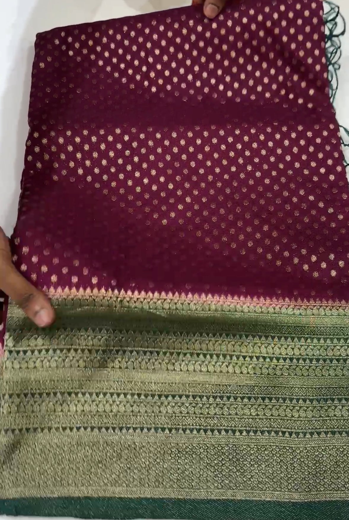 SEMI BANARASI SAREES - IHA 19804