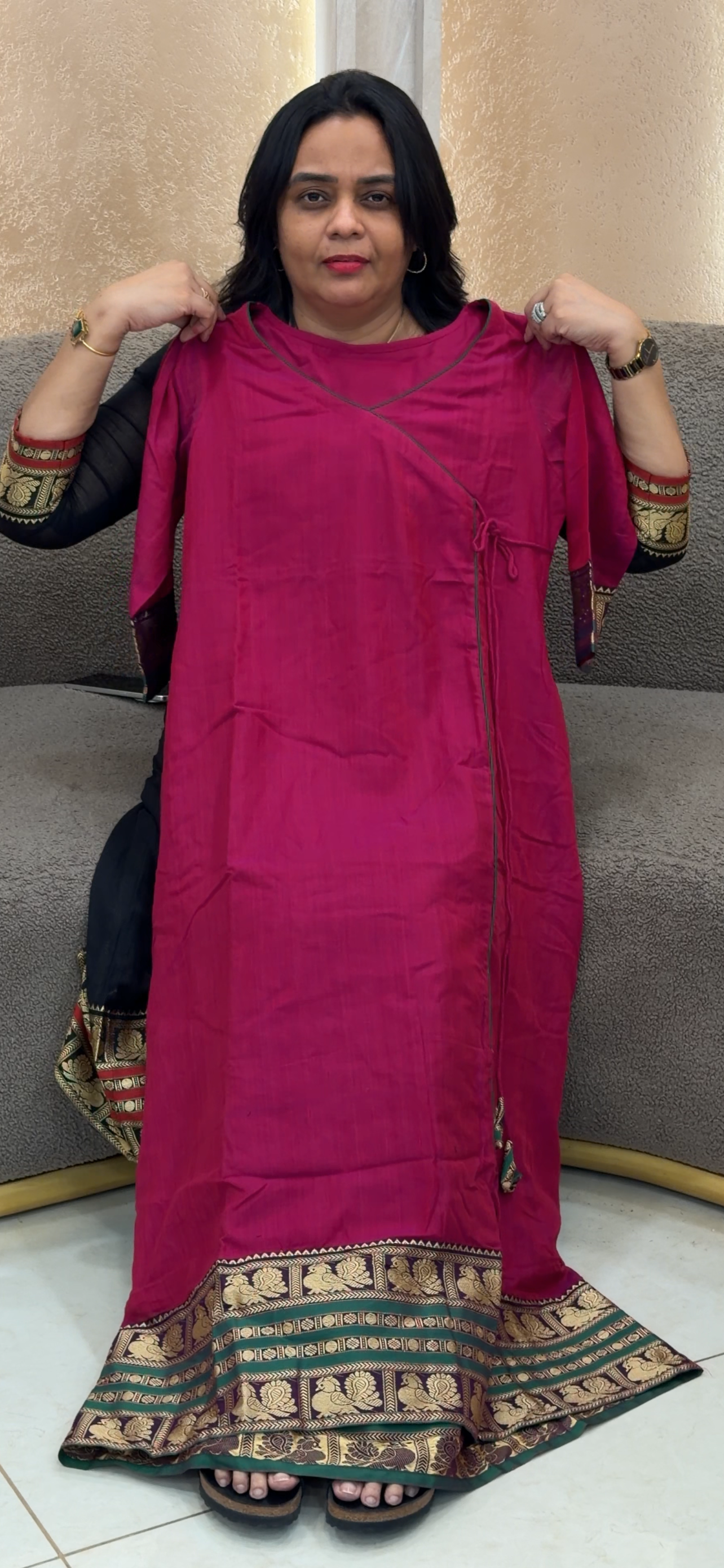 IHA'S IN-HOUSE HANDLOOM COTTON ALINE TOPS - 35067