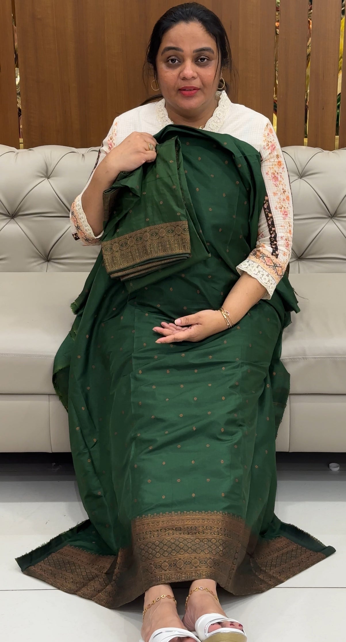 SEMI BANARASI UNSTITCHED SALWAR SUITS - IHA 29321