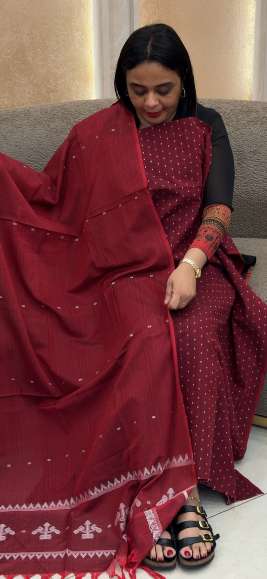 HANDLOOM COTTON UNSTITCHED SALWAR SUITS - IHA 34365