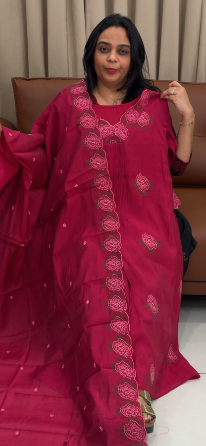 IHA'S IN-HOUSE ALINE TOP, BOTTOM AND DUPATTA - IHA 33835