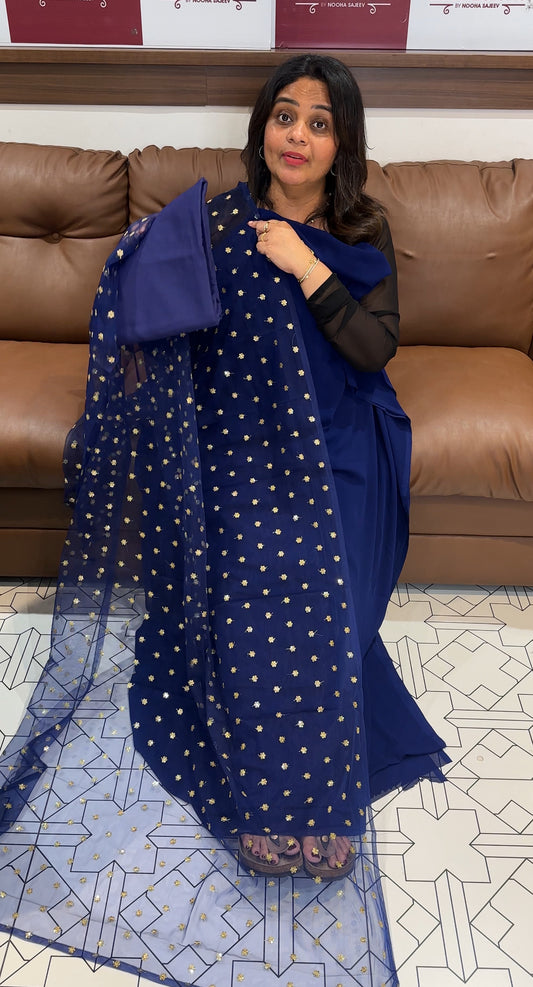FAUX GEORGETTE UNSTITCHED SALWAR SUITS - IHA 26278