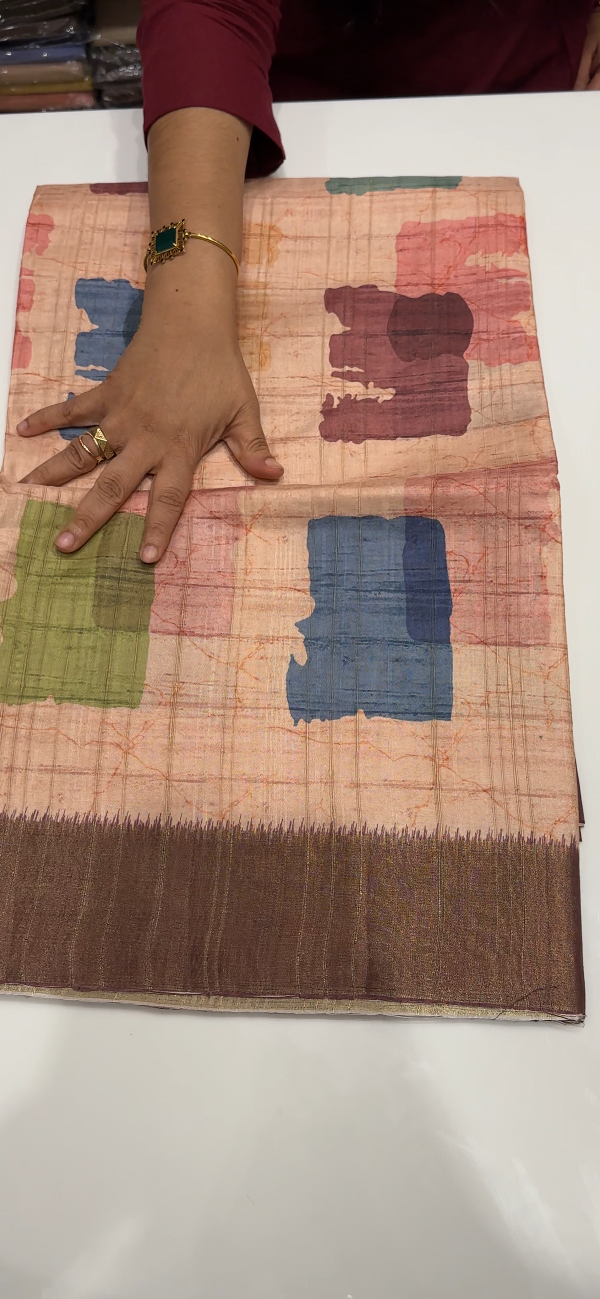 SEMI TUSSUR SAREES - IHA 35589