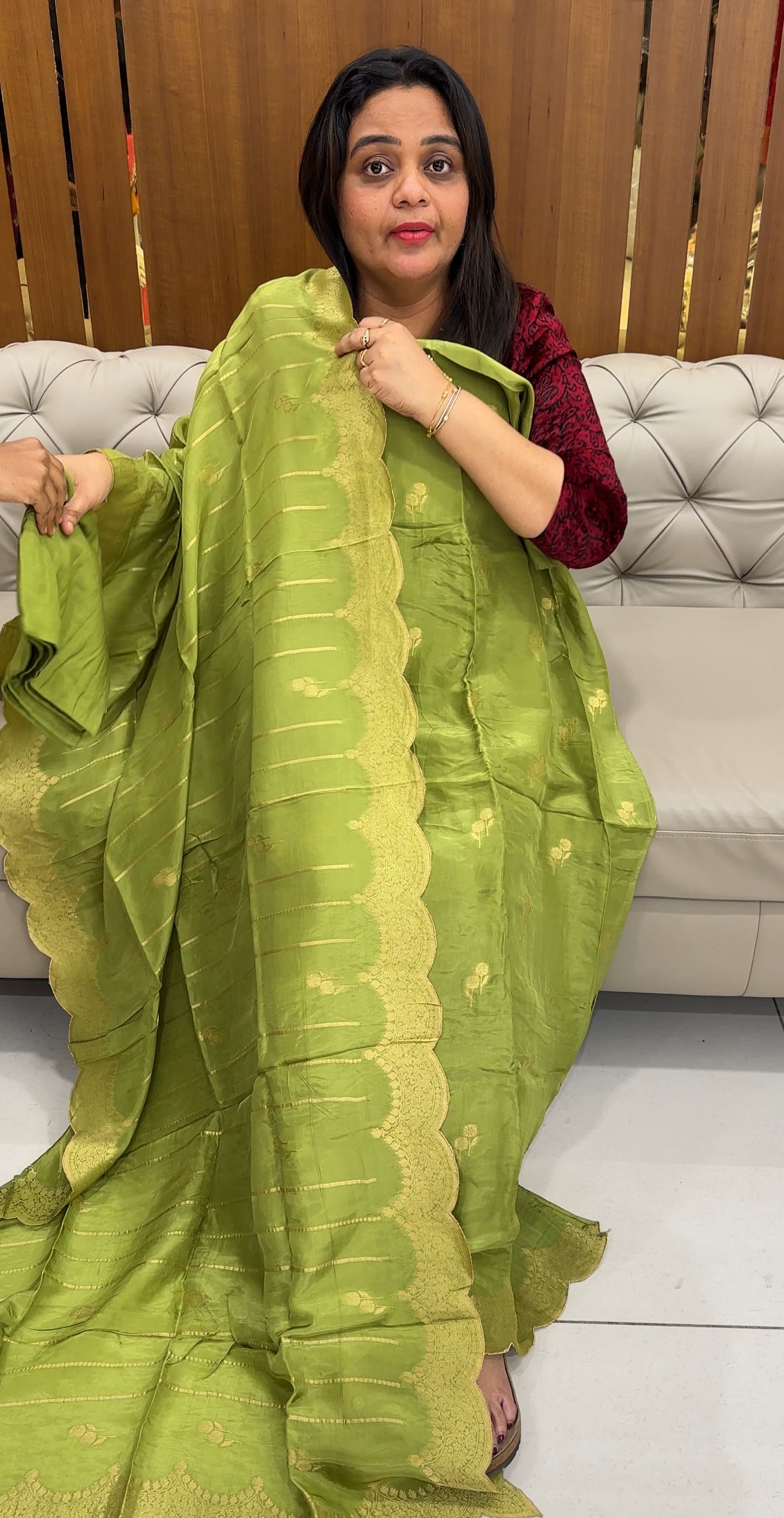 CRAPE BANARASI UNSTITCHED SALWAR SUITS - IHA 26388