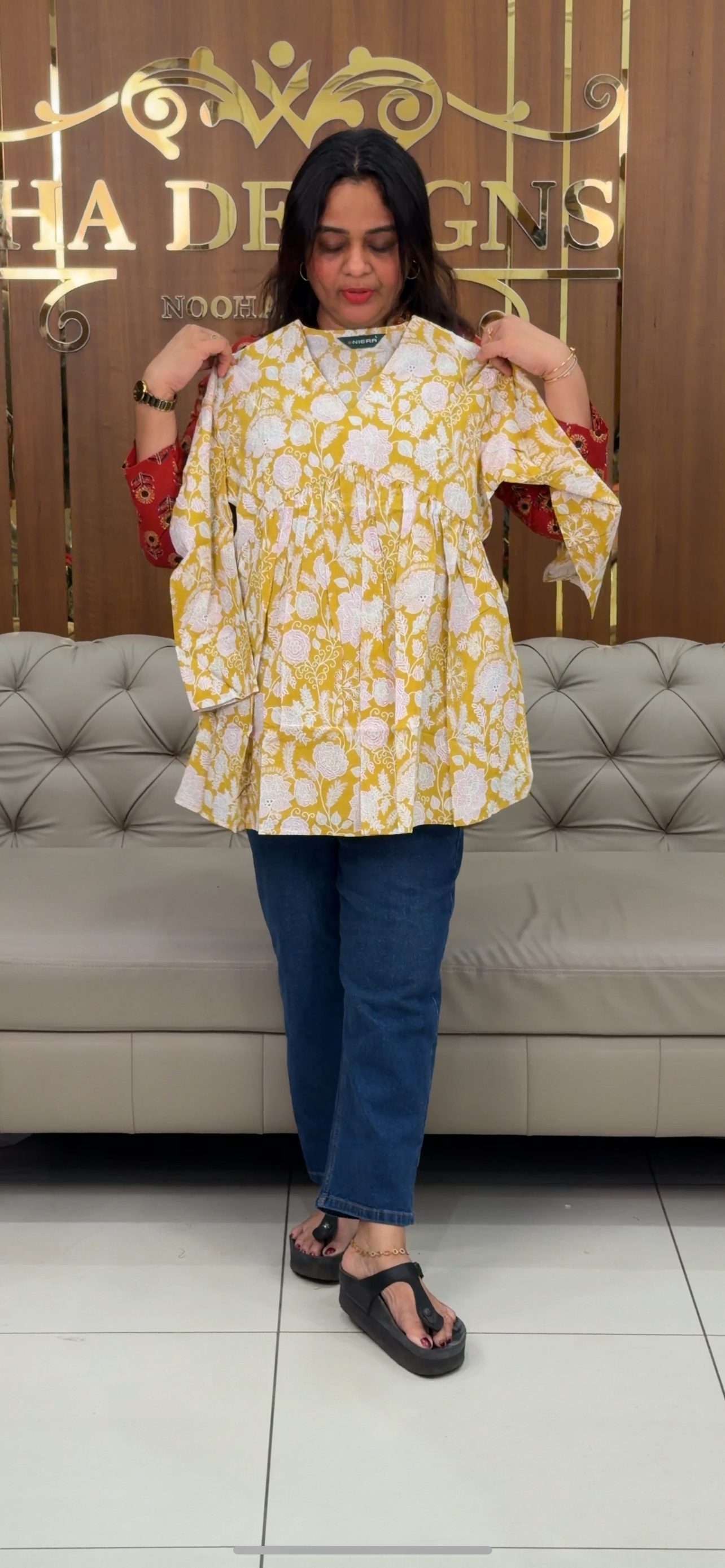 PRINTED SHORT TOPS - IHA 29399