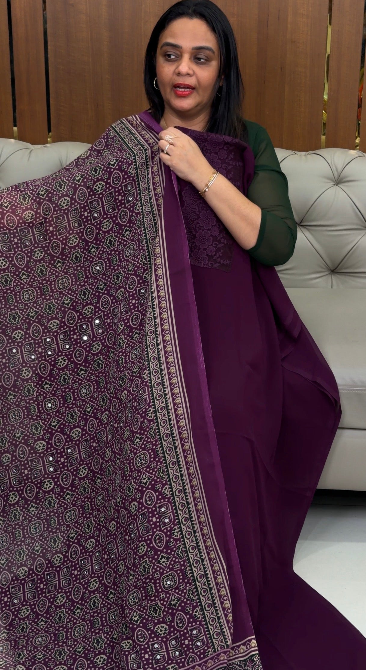 FAUX GEORGETTE UNSTITCHED SALWAR SUITS - IHA 33211