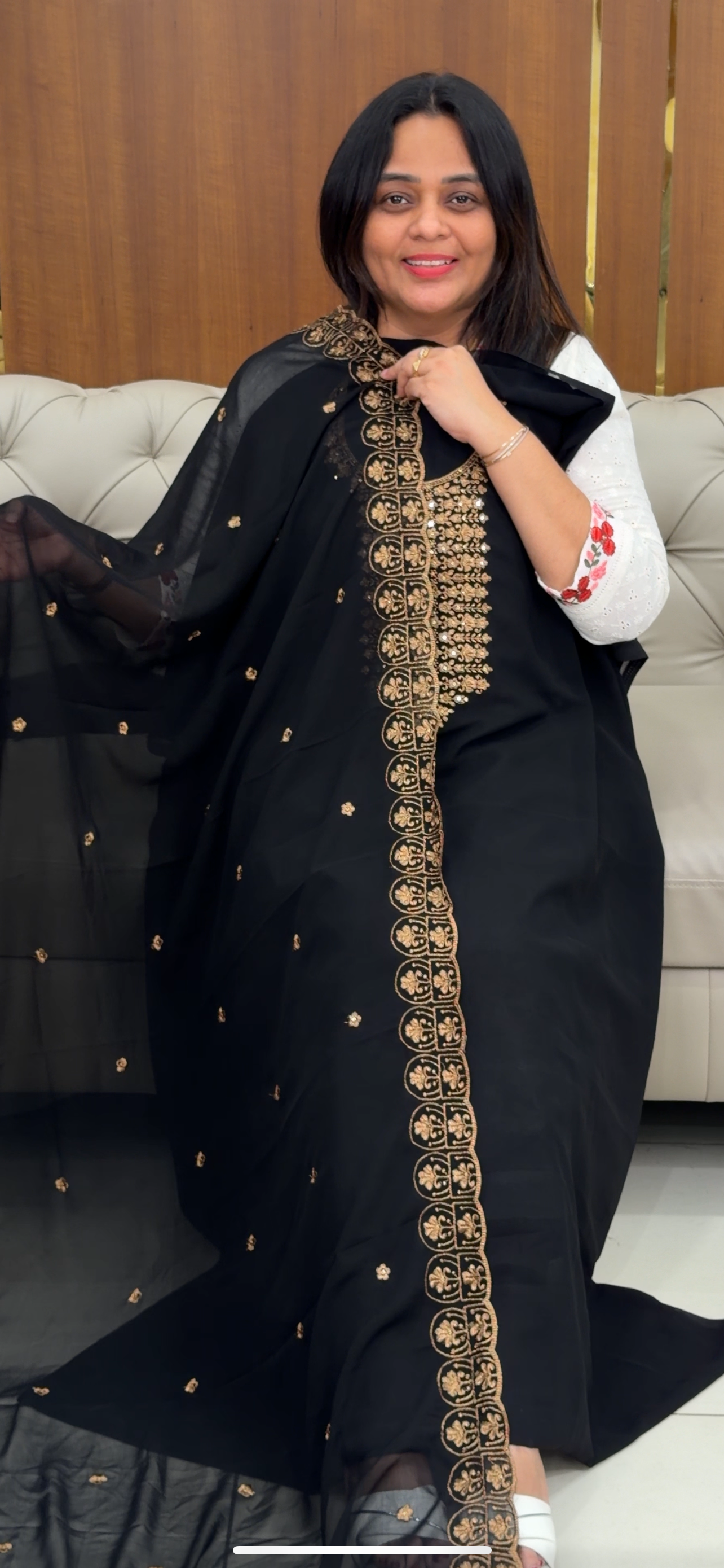 FAUX GEORGETTE UNSTITCHED SALWAR SUITS - IHA 29337