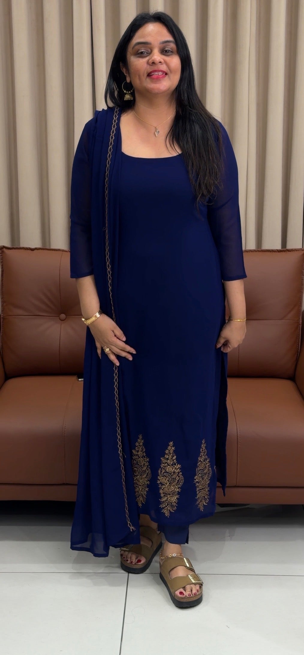 GEORGETTE  UNSTITCHED SALWAR SUITS  - IHA 33627