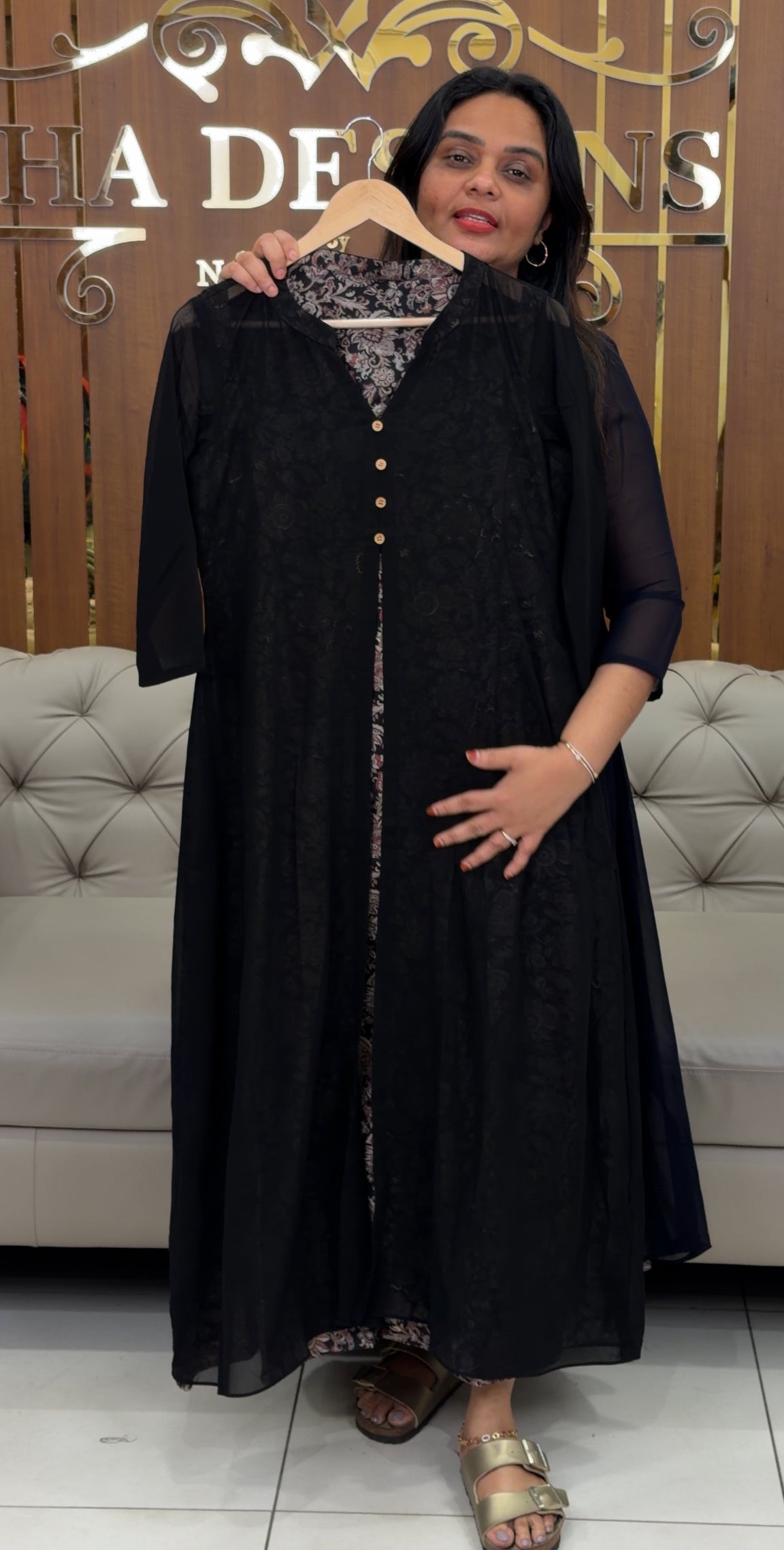 IHA'S IN-HOUSE GEORGETTE ALINE TOPS - IHA 30955