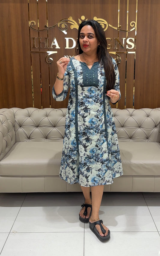 PRINTED HAKOBA FROCKS - IHA 23359