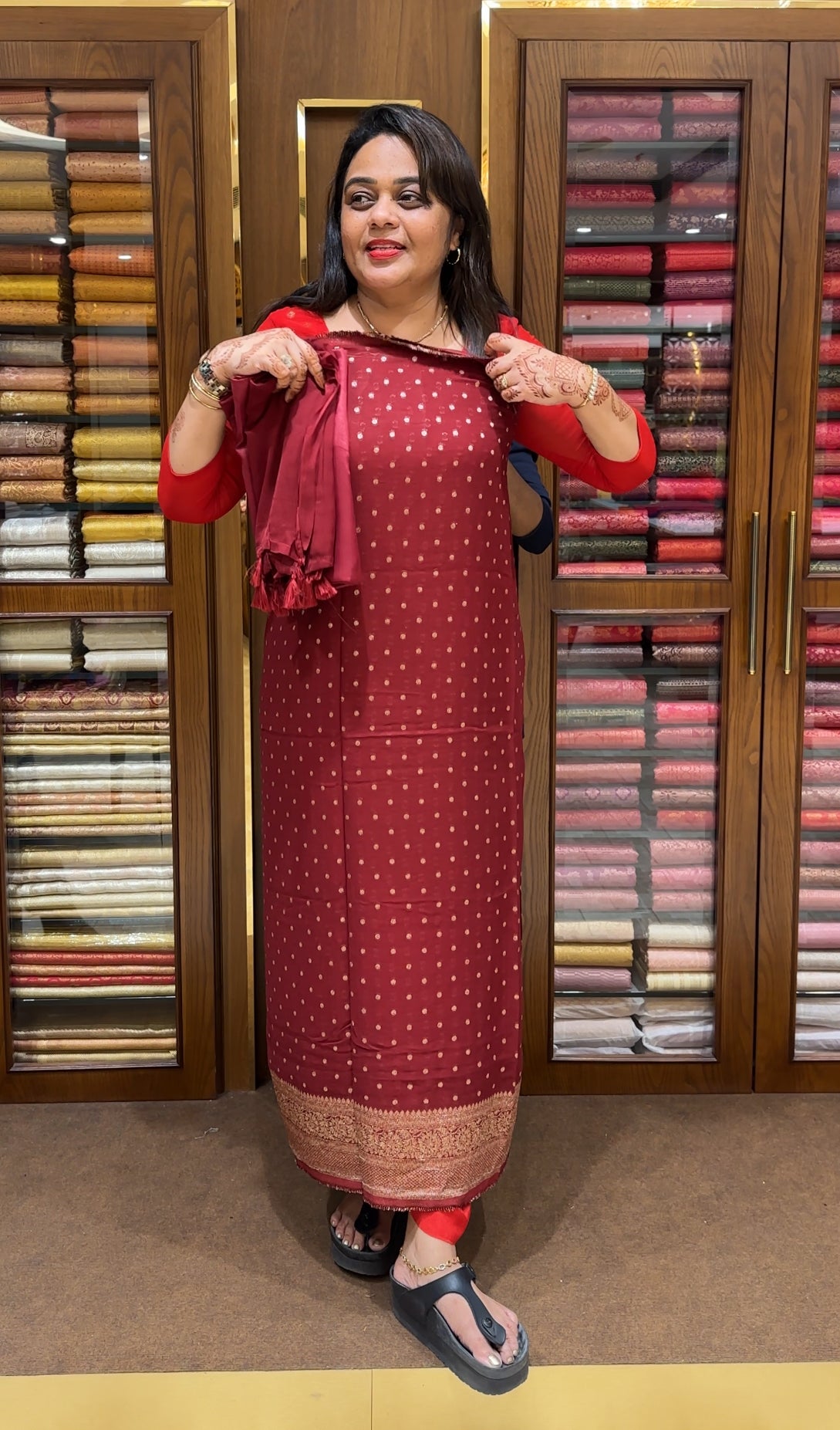VISCOSE BANARASI UNSTITCHED SALWAR SUITS - IHA 23695