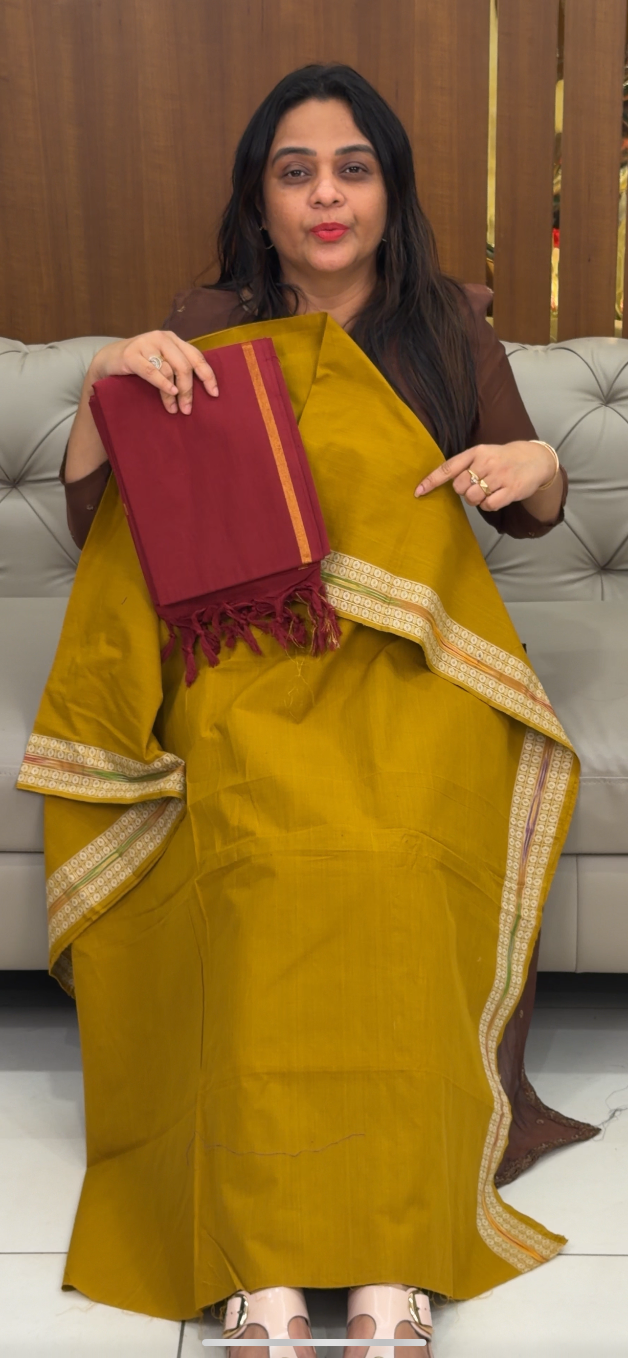 HANDLOOM COTTON UNSTITCHED SALWAR SUITS - IHA 29286