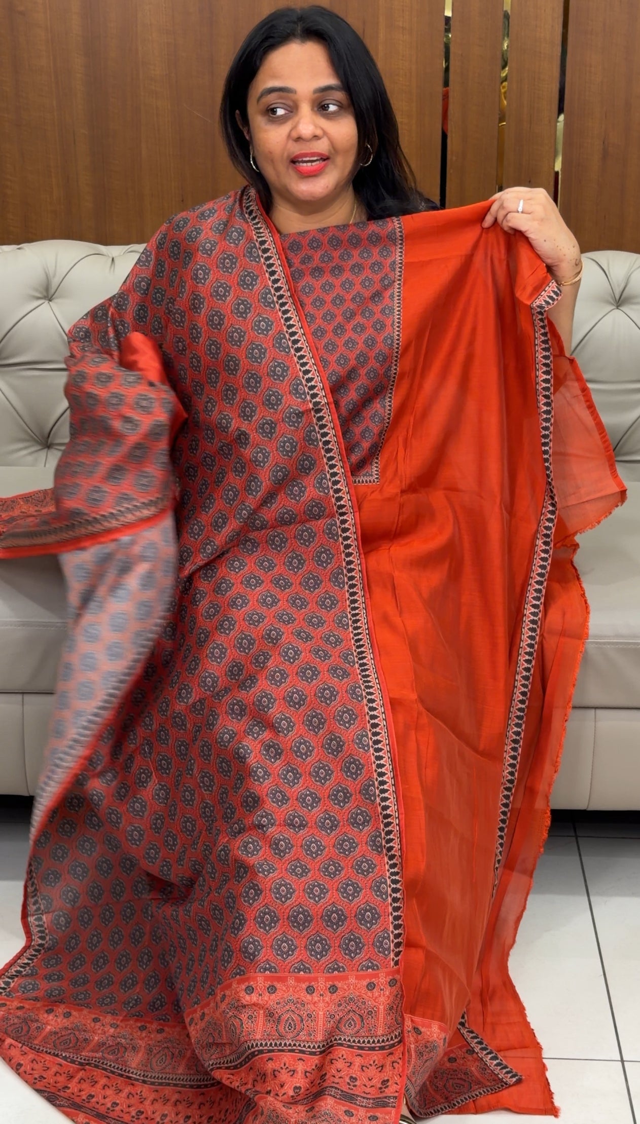 MUL CHANDERI UNSTITCHED SALWAR SUITS - IHA 32953
