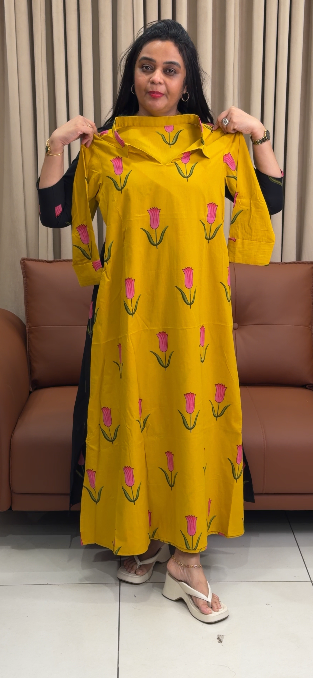 IHA'S IN-HOUSE COTTON LONG TUNIC TOPS - IHA 34905