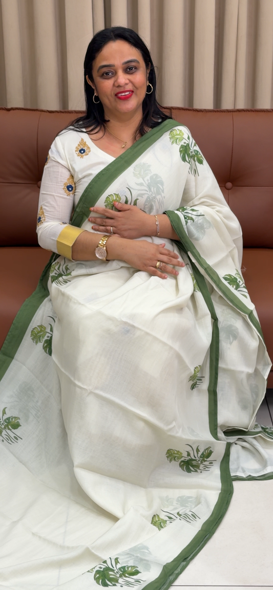 FORWARD MUL CHANDERI ONAM SAREES - IHA 33996