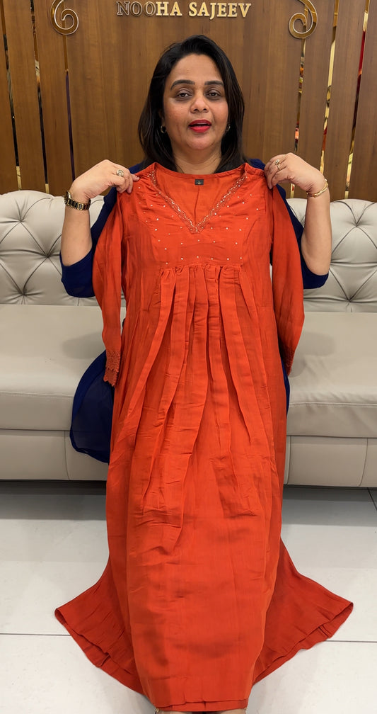 MALAI CHANDERI LONG TOPS - IHA 25863