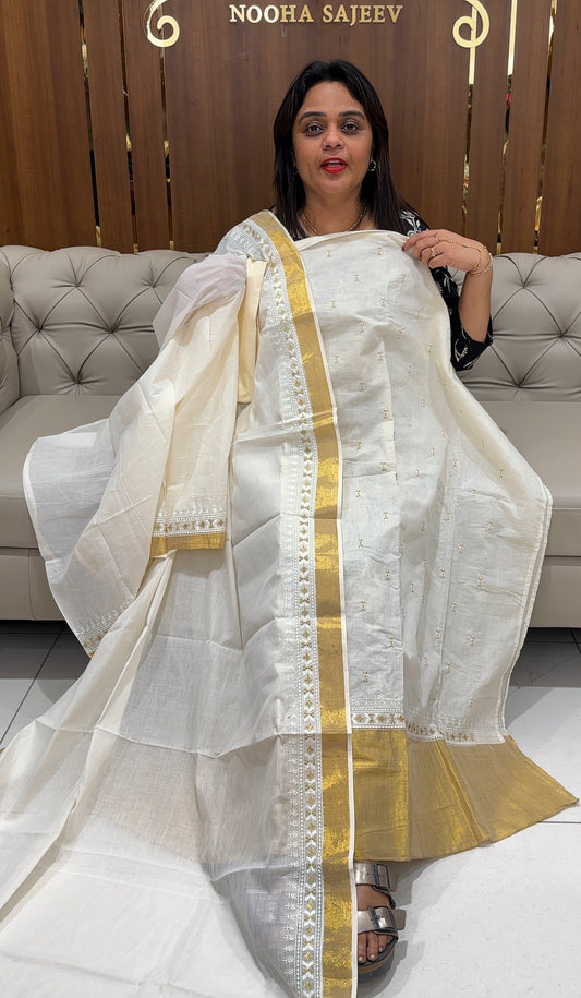 ONAM UNSTITCHED SALWAR SUITS - IHA 24337