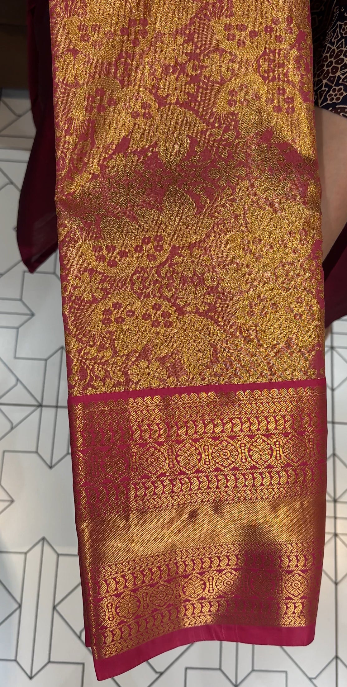 SEMI TISSUE KANCHIPURAM SILK SAREES - IHA 27831