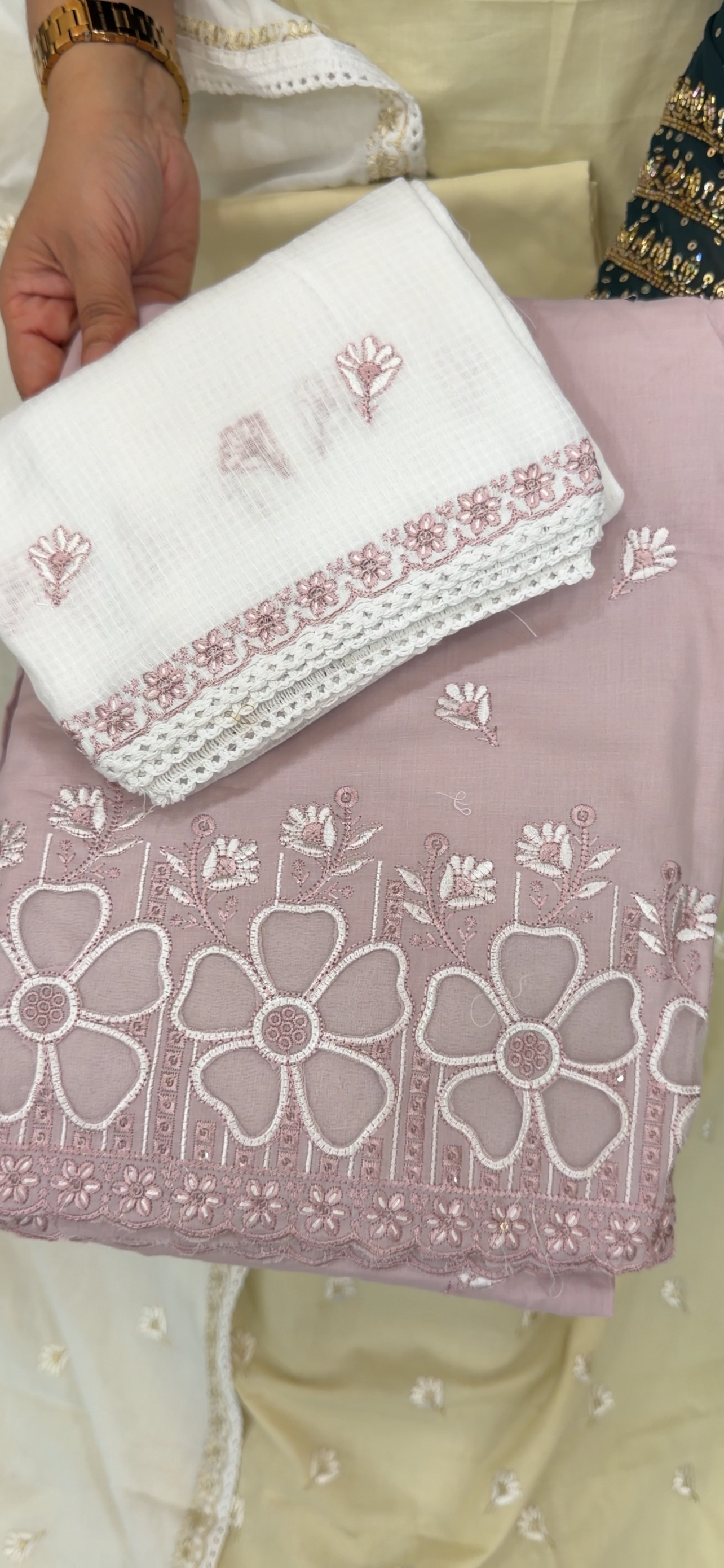 COTTON UNSTITCHED SALWAR SUITS - IHA 33238
