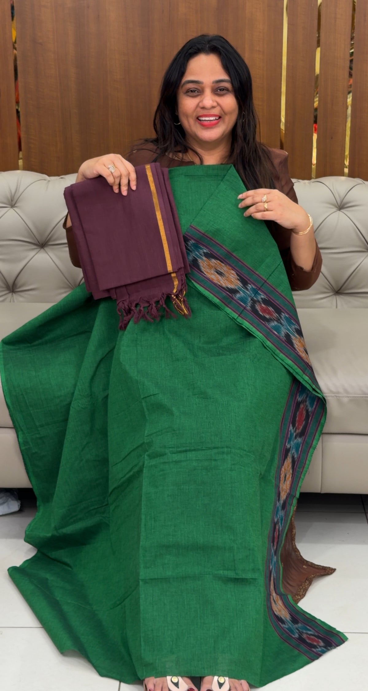 HANDLOOM COTTON UNSTITCHED SALWAR SUITS - IHA 29280