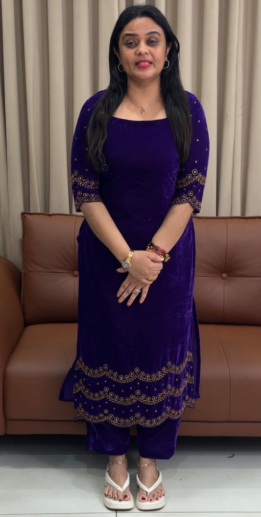 IHA'S IN-HOUSE VELVET CO-ORDS SETS - IHA 33909