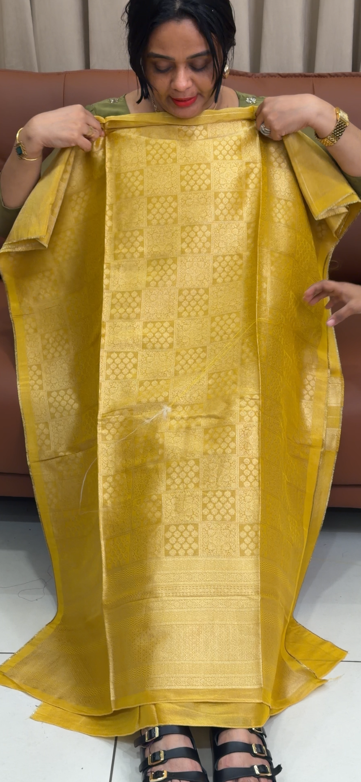TISSUE BANARASI UNSTITCHED SALWAR SUITS - IHA 35365
