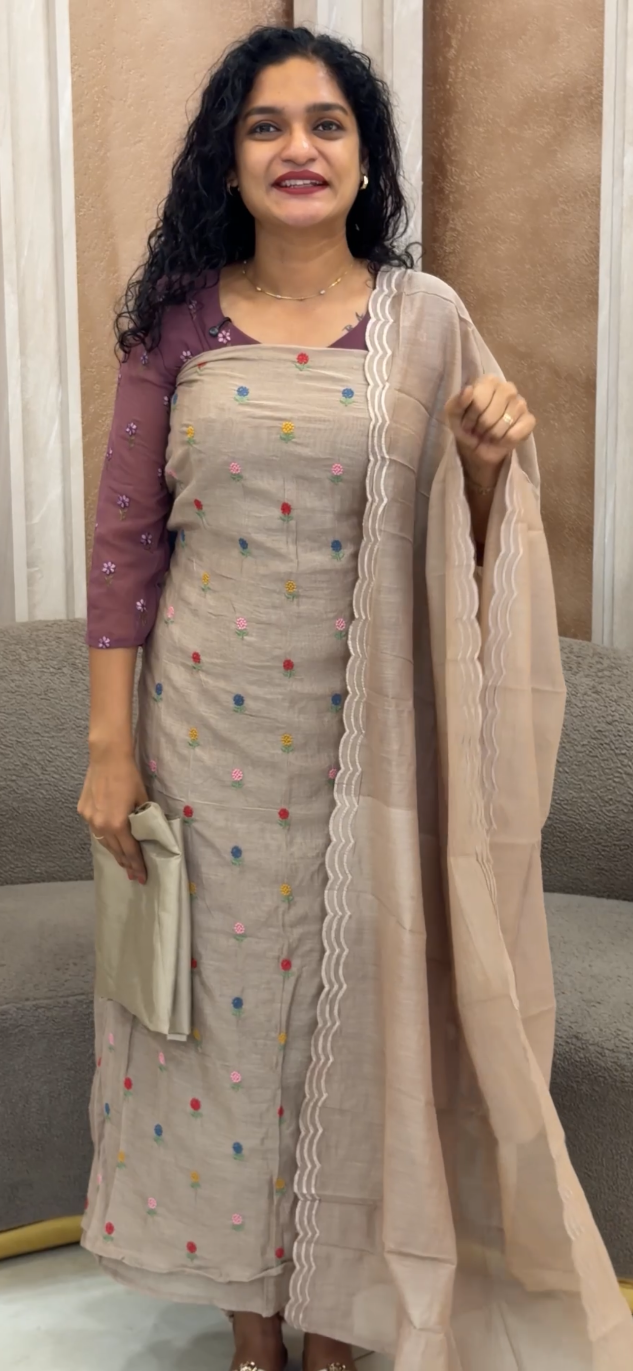 MALAI CHANDERI UNSTITCHED SALWAR SUITS - IHA 33287
