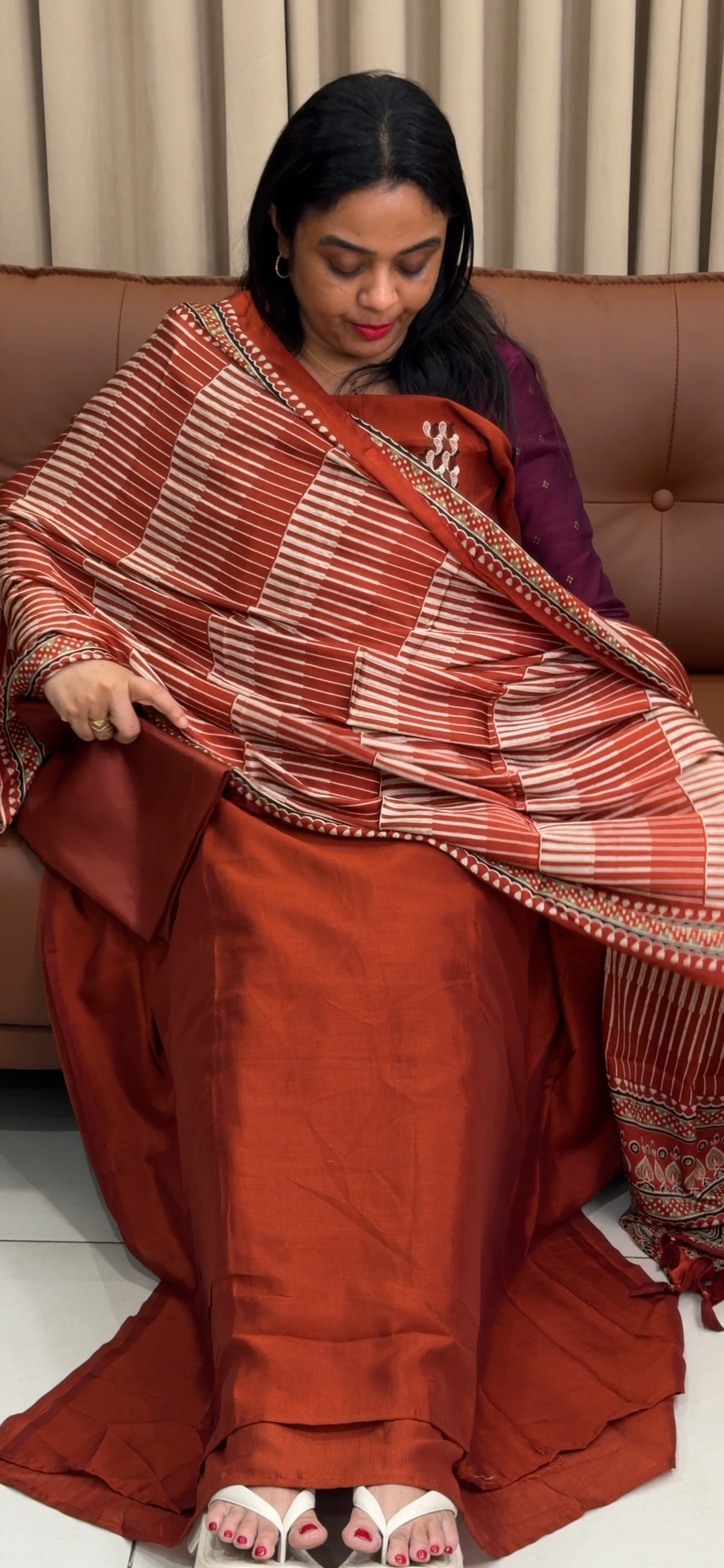 SEMI RAW SILK UNSTITCHED SALWAR SUITS - IHA 34203