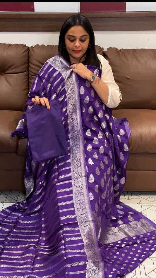 BANARASI UNSTITCHED SALWAR SUITS - IHA 31568