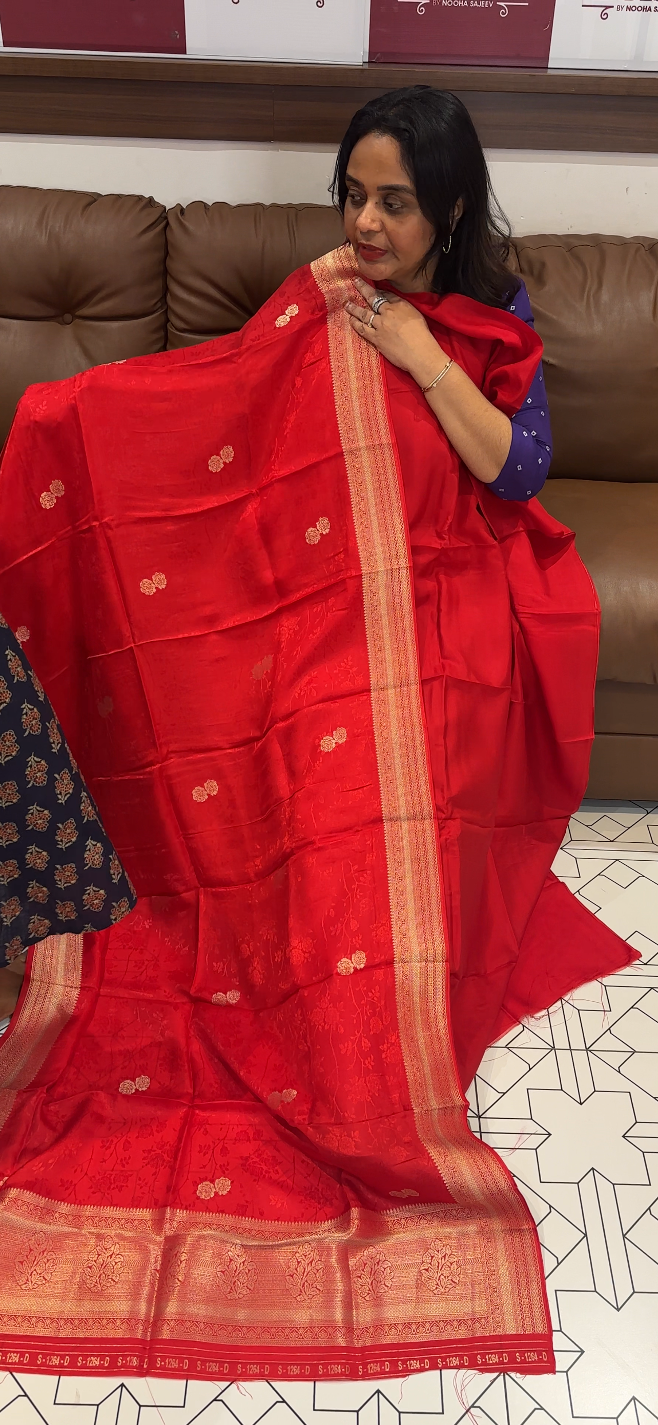 SILK BANARASI UNSTITCHED SALWAR SUITS - IHA 31263