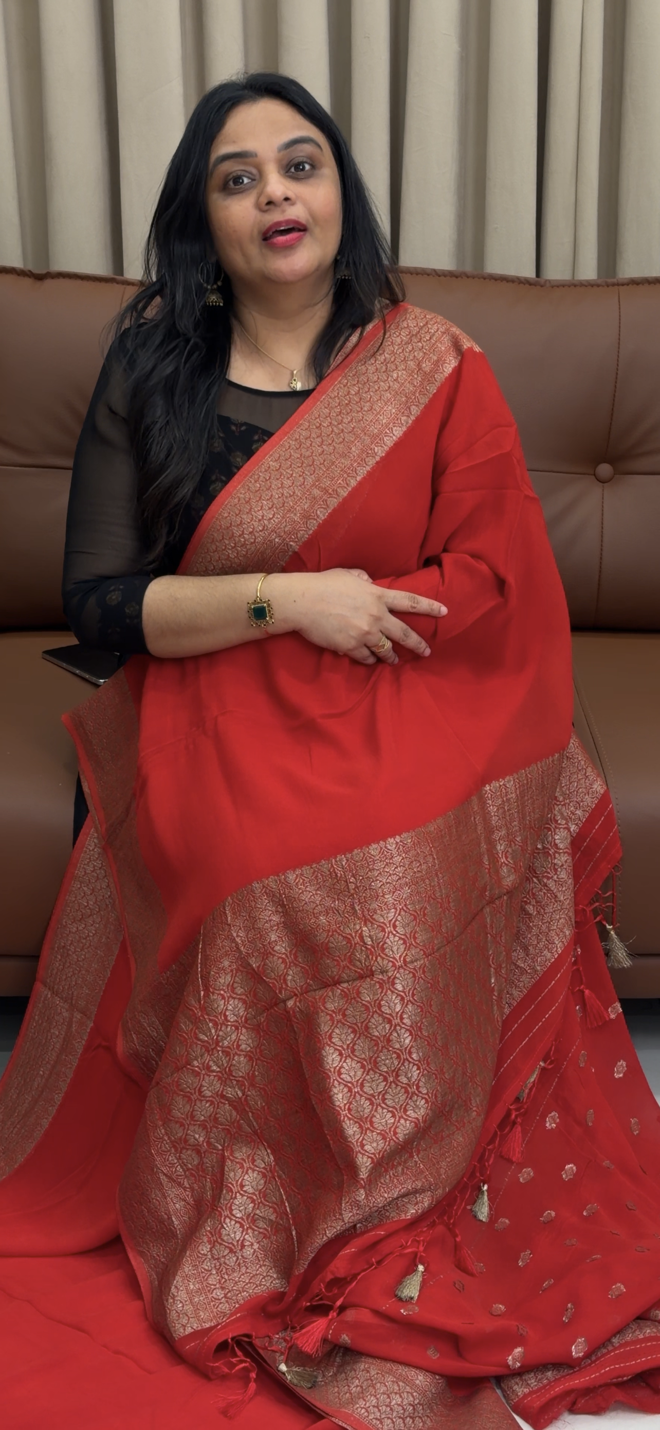 VISCOSE GEORGETTE SAREES - IHA 34140