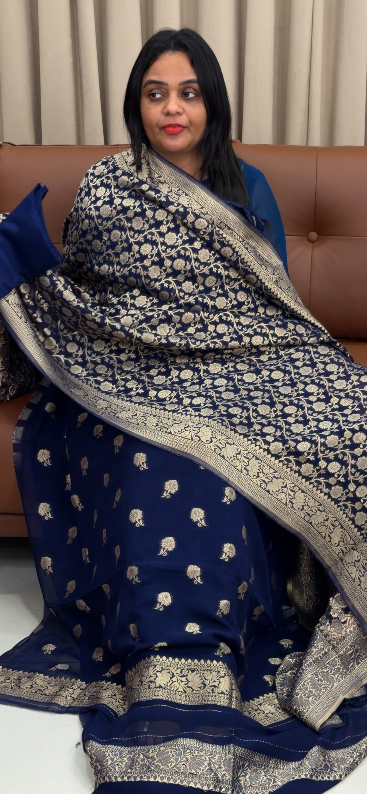 VISCOSE GEORGETTE UNSTITCHED SALWAR SUITS - IHA 33406