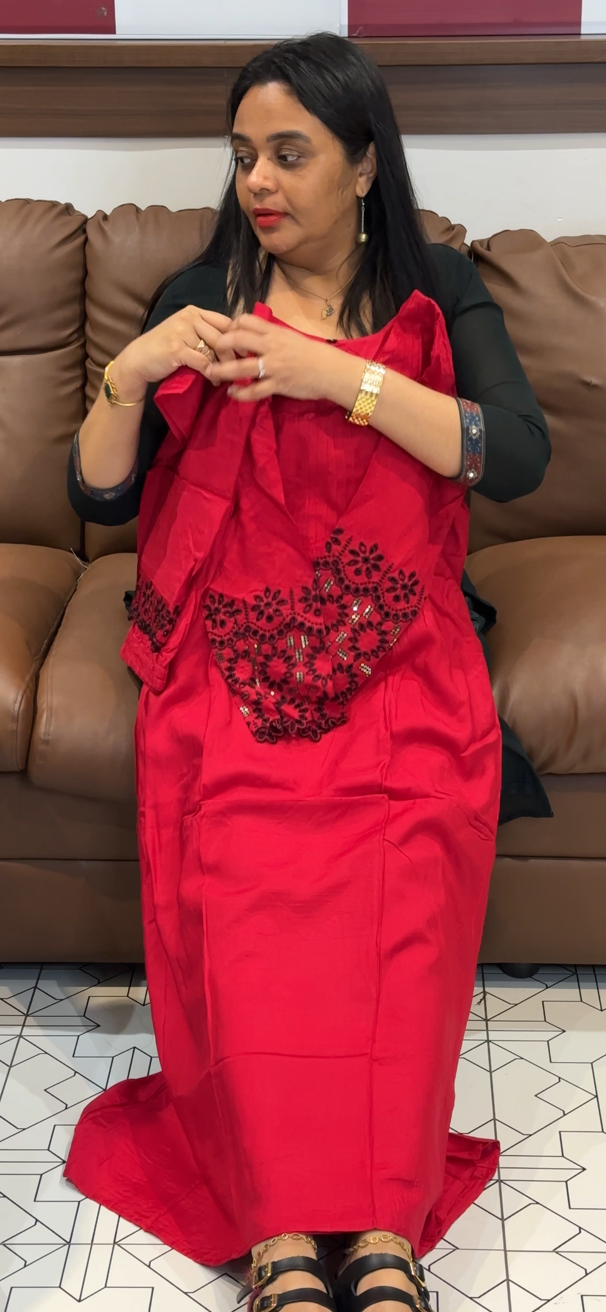 MUSLIN SILK TOP AND BOTTOM - IHA 35569