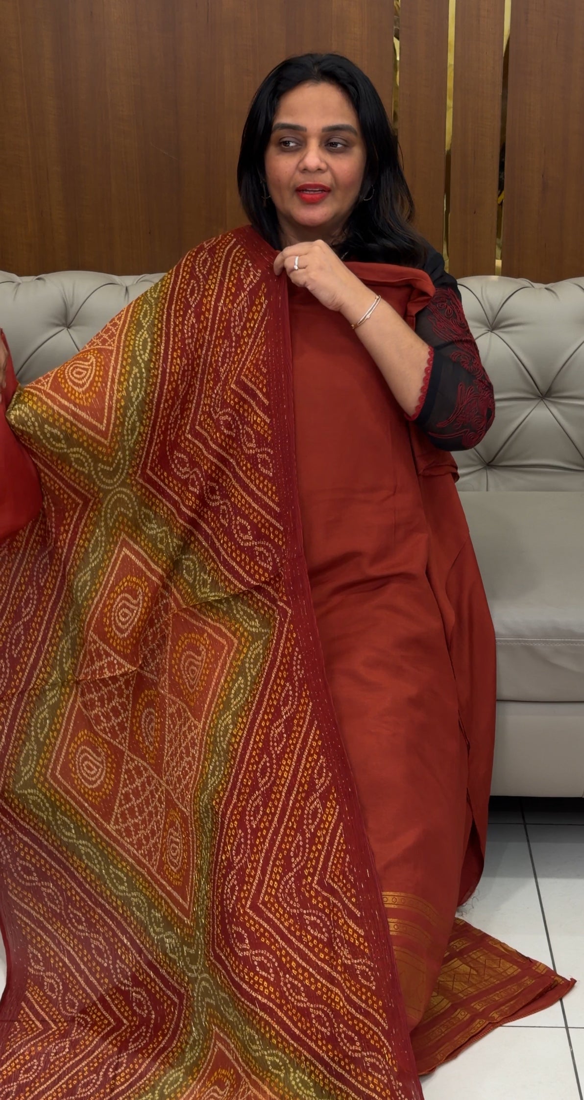 MUL CHANDERI UNSTITCHED SALWAR SUITS - IHA 30926