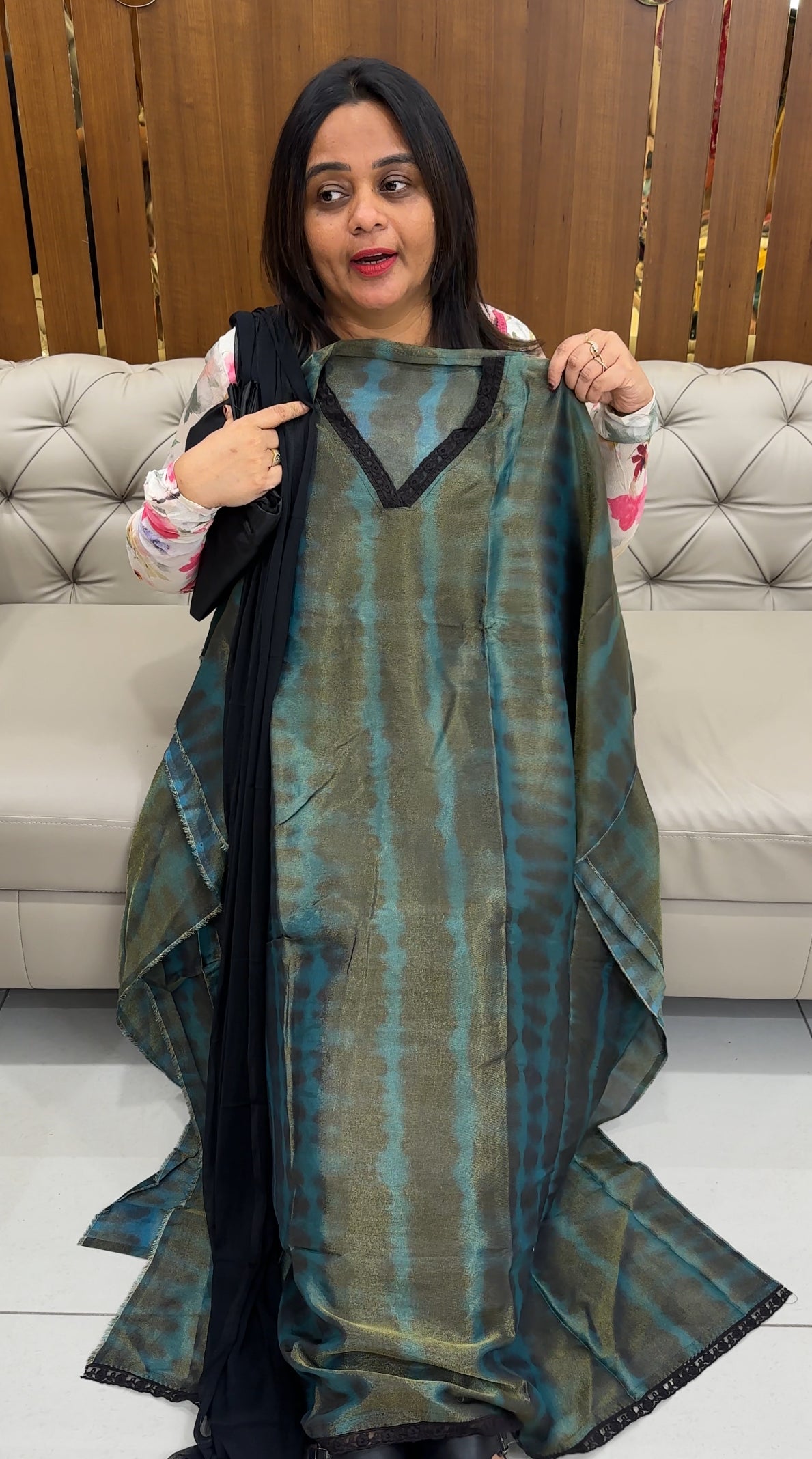 TISSUE UNSTITCHED SALWAR SUITS - IHA 26086