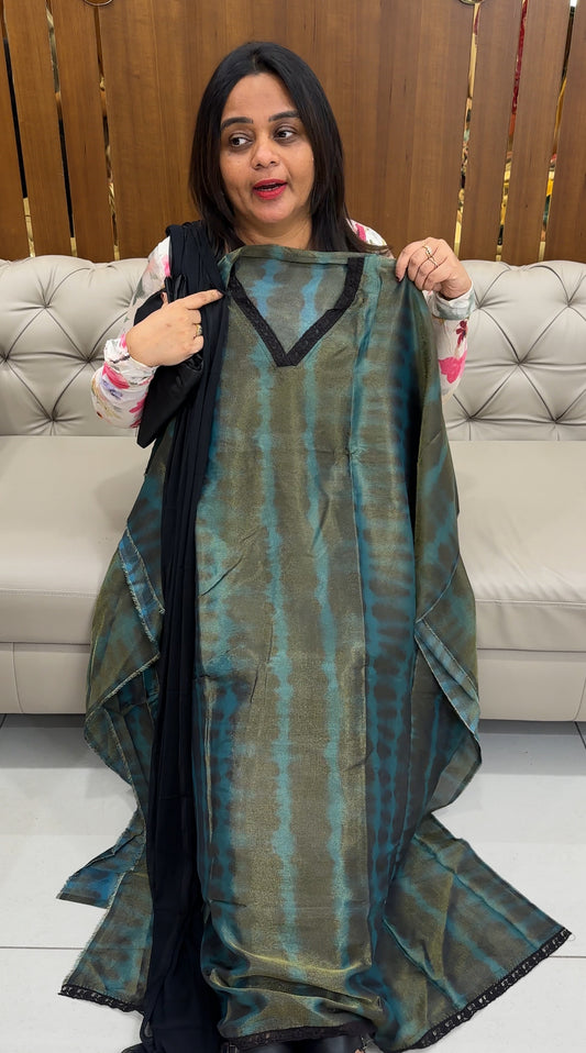 TISSUE UNSTITCHED SALWAR SUITS - IHA 26086