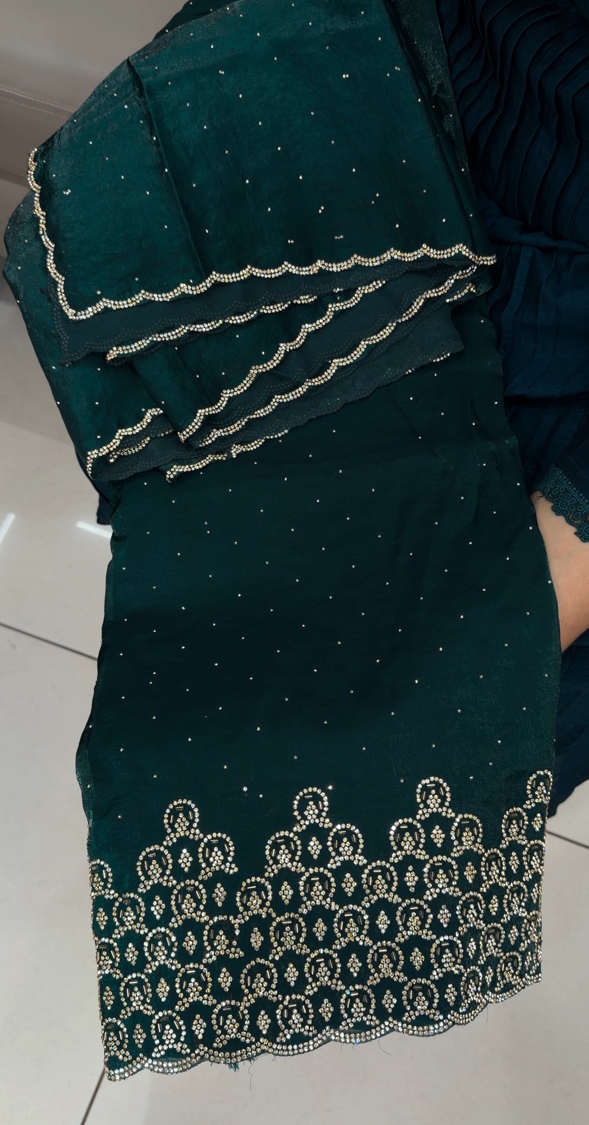 VELVET ORGANZA UNSTITCHED SALWAR SUITS - IHA 30680