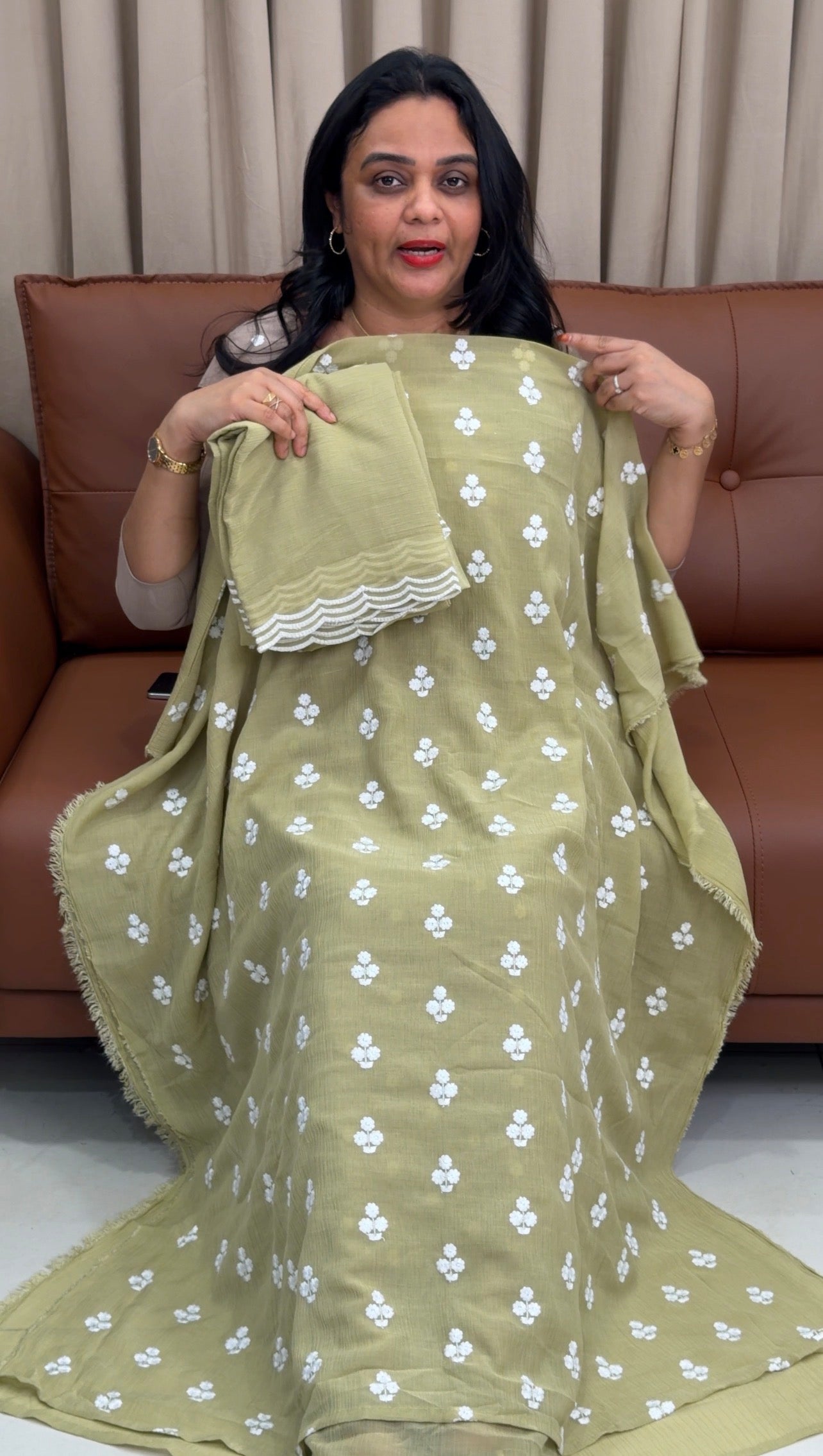 MUL CRUSHED UNSTITCHED SALWAR SUITS - IHA 33343