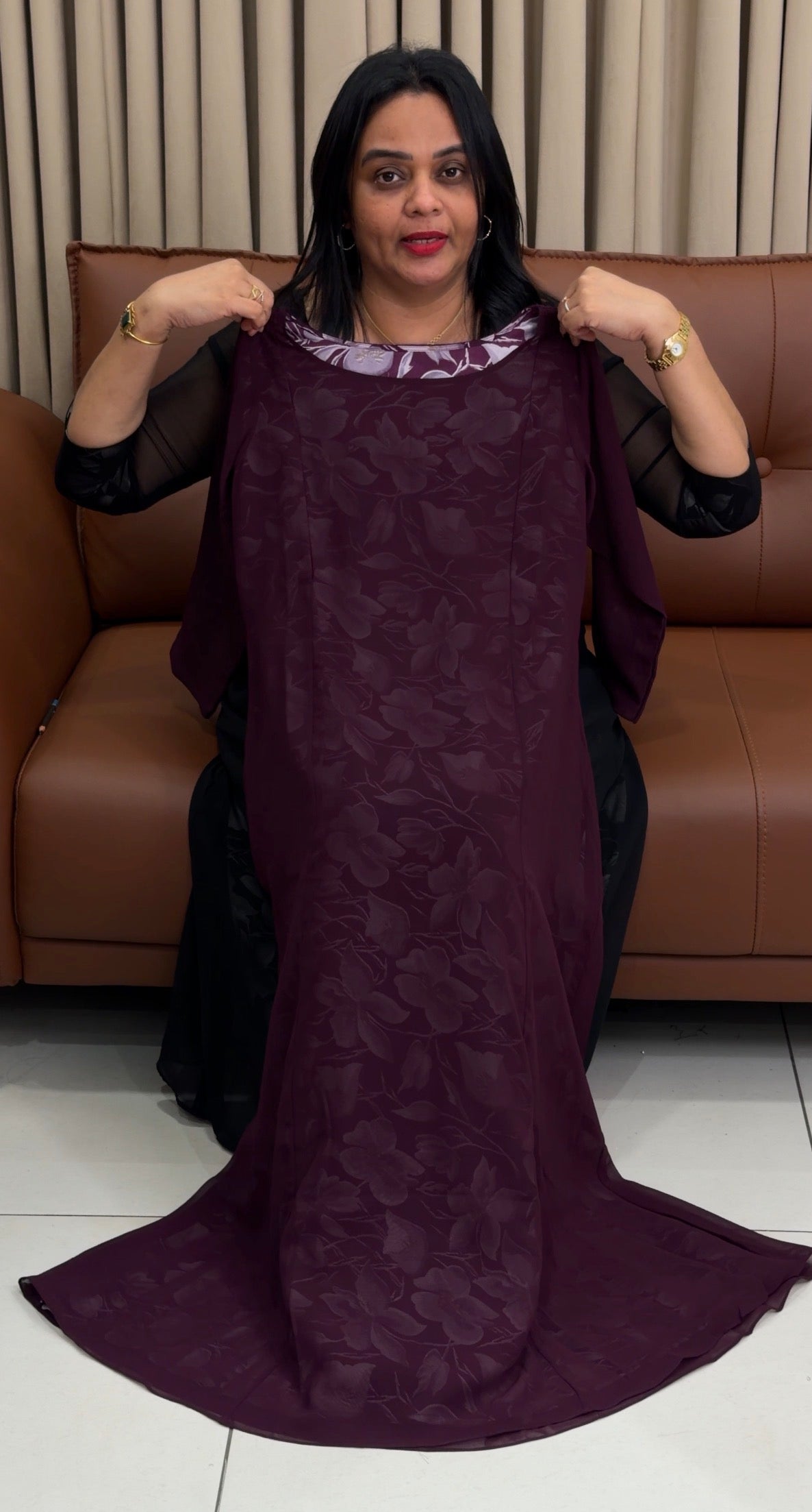 IHA'S IN-HOUSE PRINTED CREPE ALINE TOPS - IHA 34404
