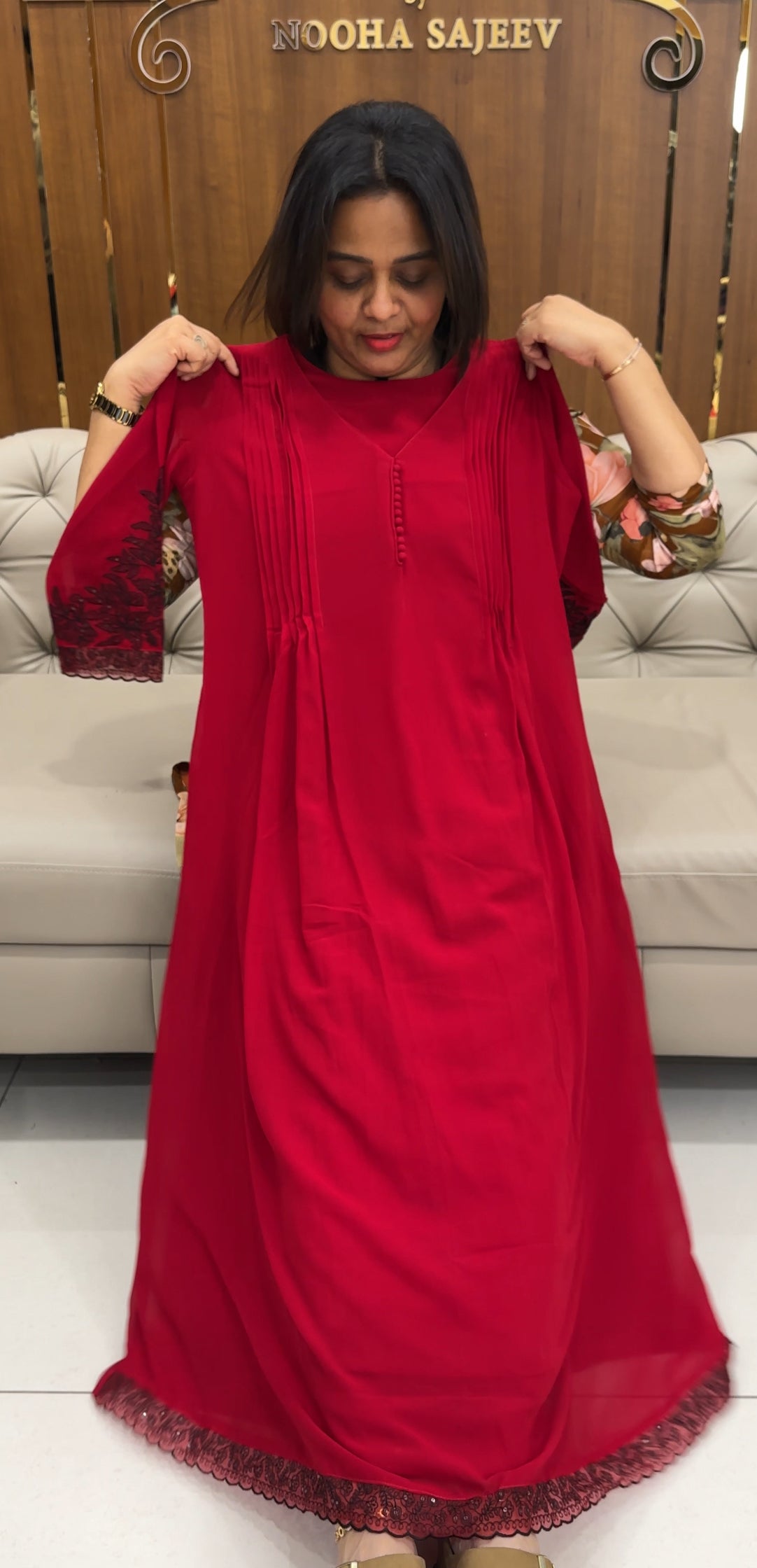 FAUX GEORGETTE ALINE TOPS - IHA 25325