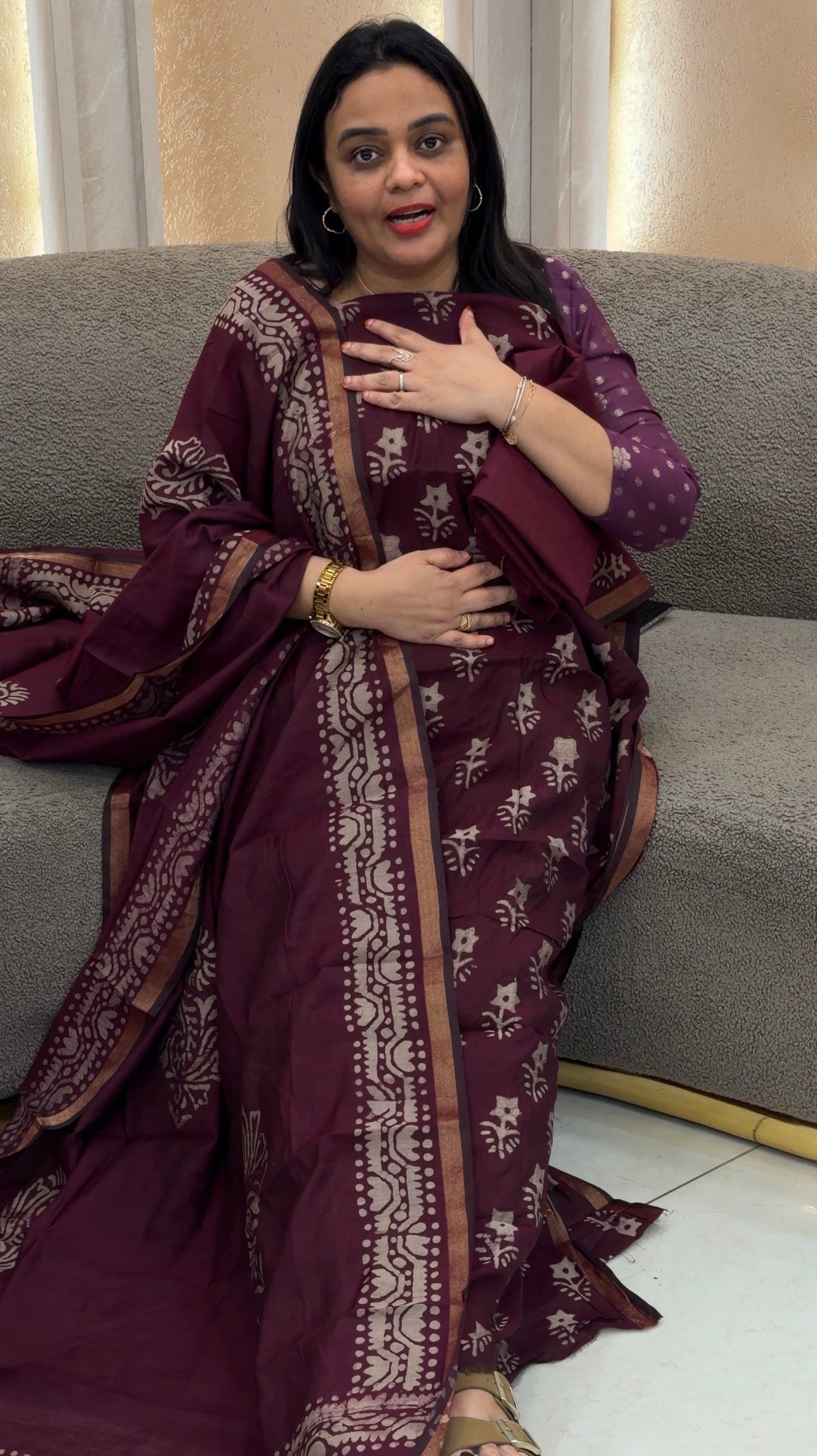 BATIK PRINTED UNSTITCHED SALWAR SUITS - IHA 32858